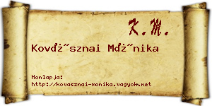 Kovásznai Mónika névjegykártya